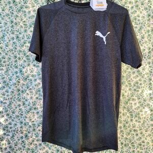 PUMA FINISH LINE MEN'S GRAY SHORT SLEEVE CREW NECK small